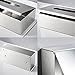JunSun Rectangular Tissue Box Cover - Napkin Holder, Facial Tissue Storage Box - Decorative Holder for Bathroom, Bedroom, Nightstand, Office - Stainless Steel, Brushed Nickel