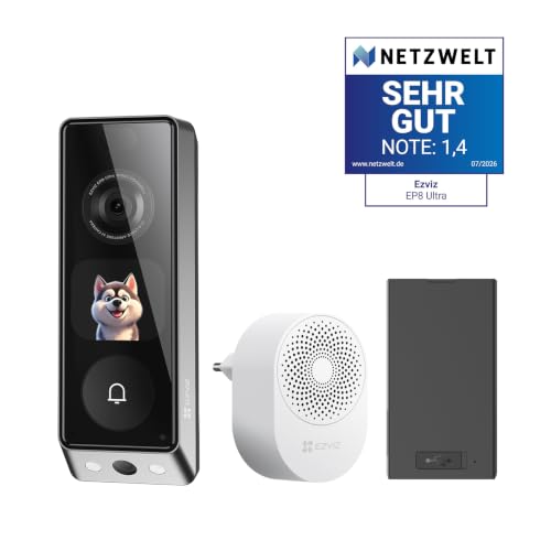 EZVIZ EP8 Ultra WLAN Video Türklingel Kabellos mit Dual-Kamera 6MP+2MP – Ansicht 4