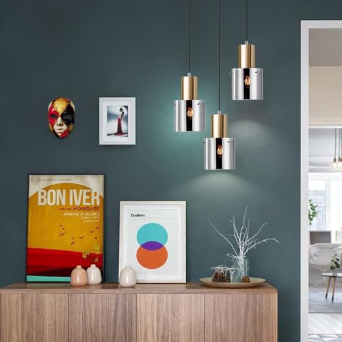 Éclairage de Plafond E27 avec Abat-Jour Suspendu en Verre - 3
