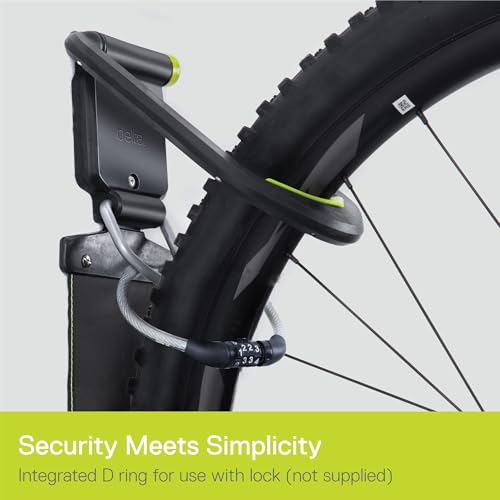 Image of Delta Wall Ride Bike Rack Wall Mount with Tire Wall Guard Cycle - Vertical Bike Mount Holds Up to 100 lbs - Fully Adjustable Vertical Hanger Hook Design Provides Easy Bicycle Storage Access
