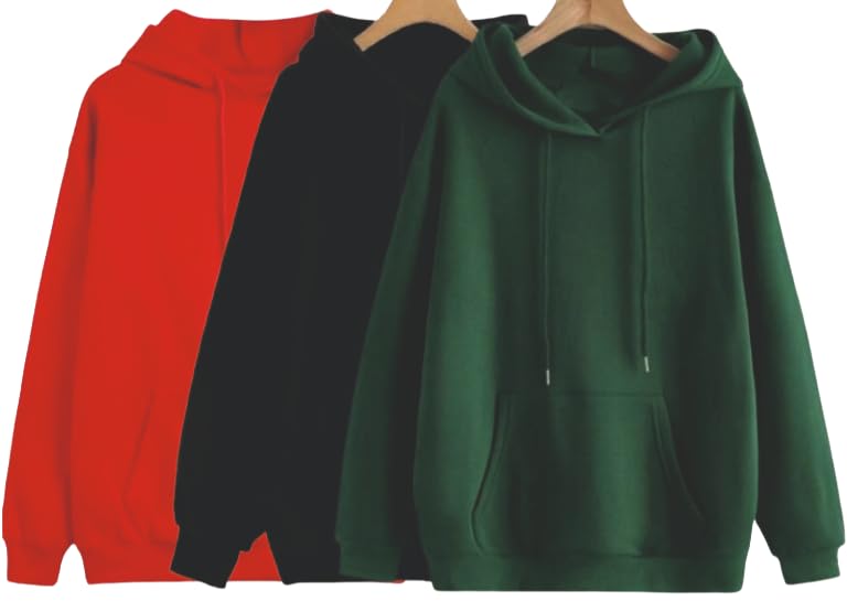 Men's Hoodies Men's Fashionable Sweatshirt Men's Black Hoodie Men's Cotton Hoodies Men's Branded Hoodies for Workouts or Running Men's Warm Travel (Pack of 3)-image-39