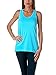 Sofra Womens Loose Fit Tank Top Relaxed Flowy-Large-Aqua Blue