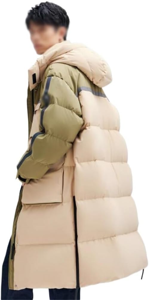 VIDI Goose Down Lovers Jacket Men And Women Over The Knee Long Winter Thick Coat