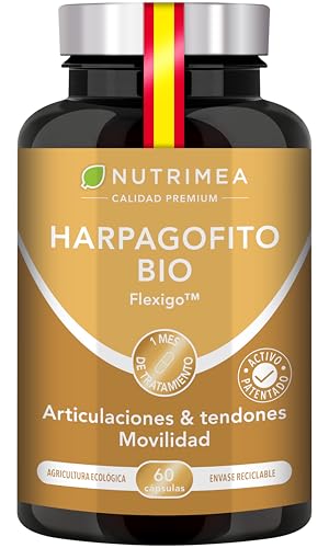 HARPAGOFITO BIO - Refuerzo Articulaciones & Cartílagos - Alivia las Molestias Articulares, Apoya el Hígado y Facilita la Digestión - 1200 mg - 60 Cápsulas Veganas - Nutrimea - Fabricado en Francia