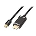 Lindy 36928 3m Passive Mini DisplayPort to HDMI 4K Adapter Cable - Black