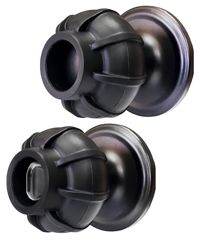 Enjoy Cover | Door Handle Grip Doorstop Knob Stopper Cover, Set of 2 Door Knob Grips Universal Size Protects Walls from Dents and Damage (Black)