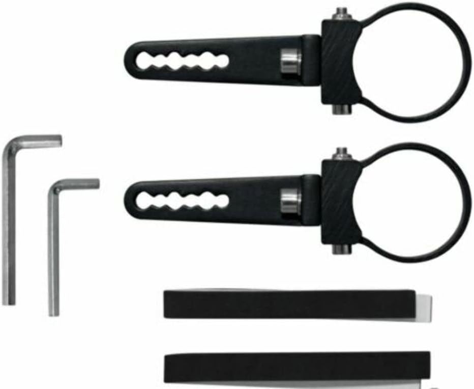 SuperATV - Abrazadera de tubo de aluminio resistente de 1.5 pulgadas, juego de 2 unidades, uso para fijar luces, espejos, altavoces y mucho más