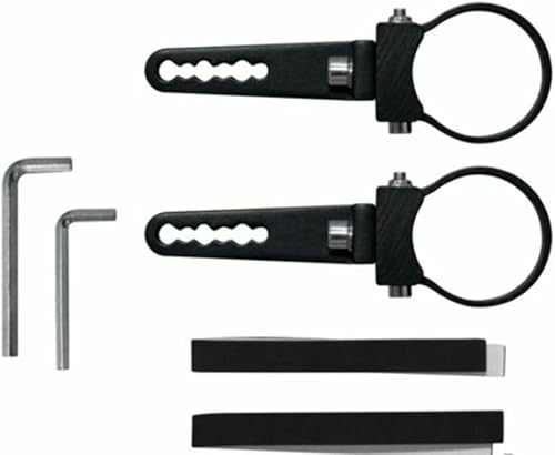 SuperATV - Abrazadera de tubo de aluminio resistente de 1.5 pulgadas, juego de 2 unidades, uso para fijar luces, espejos, altavoces y mucho más