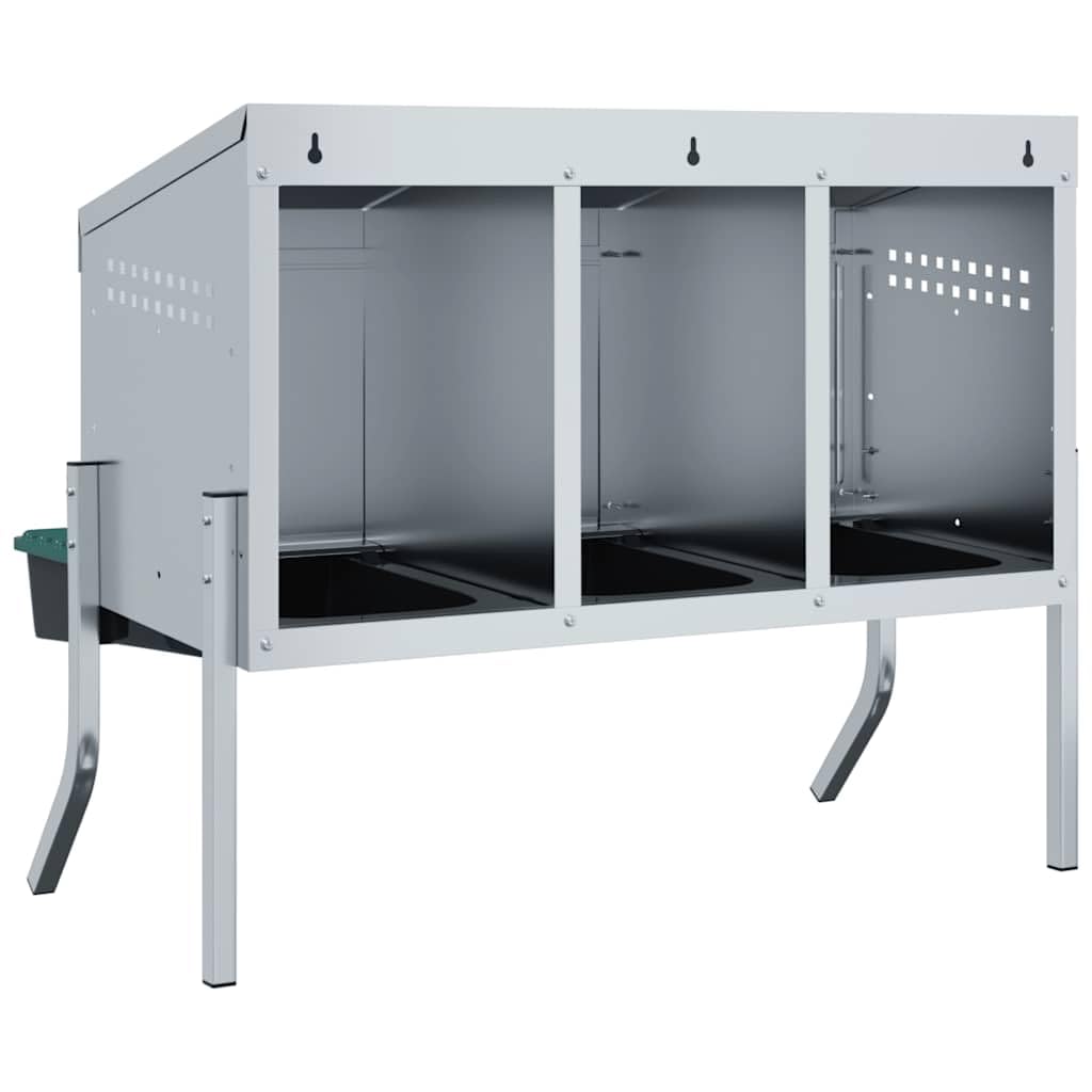 Genérico Nido para gallinas con 3 Compartimentos y Patas de Acero galvanizado-4104904