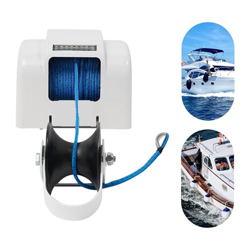 Winche eléctrico ancla 12V para botes con control remoto miniatura 4