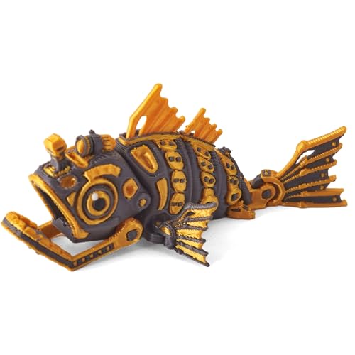 Yipintang 3D Printed Cyberpunk Fish Steampunk Figurine
