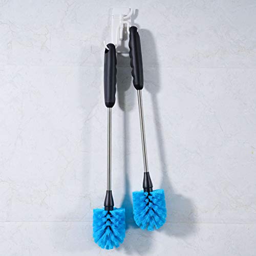 Stainless Steel Water Bottle Brush, Long Handle Scrubbing Brush, Built For Cleaning Sports Bottles, Baby Bottles, Cups, Coffee Mugs, Glasswares, Tumblers, Wine Decanters, Flask, 2 Pack, 15 In #TOP4