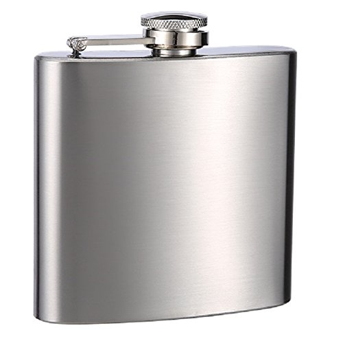 Top Shelf Flasks Stainless Steel Hip Flask, 6oz