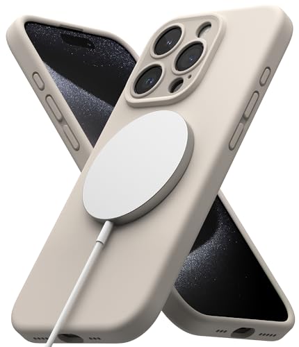 Coque silicone magnétique Ringke iPhone 15 Pro bumper souple léger