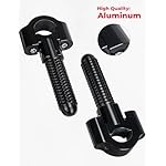 KEMIMOTO-Universal-Motorcycle-Foot-Pegs-CNC-Aluminum-Compatible-with-Dyna-Grom-Ninja-400-CRF300L-TW200-Iron-883Highway-Footpegs-Foldable-FootPegs-22mm-32mm-78-125-Inch-Crash-Bar-FootrestBlack
