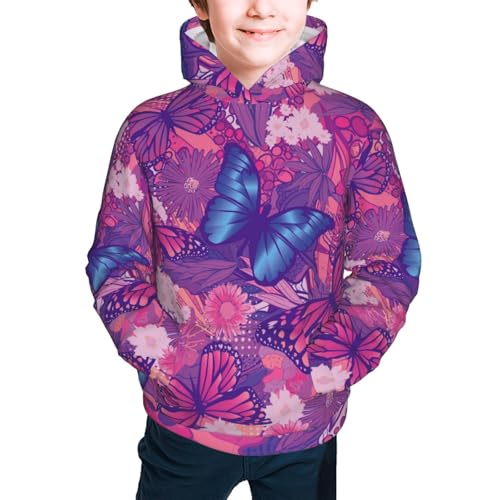 Wonderful white Flowers Kid Hoodies Boys Sweatshirts Girls Pullover with Pocket3