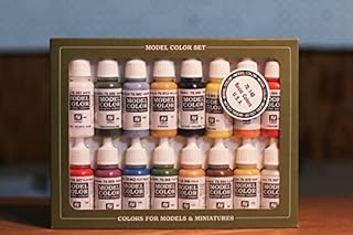 Vallejo Basic USA Acrylic Colors Paint Set, 17ml, Assorted Colors