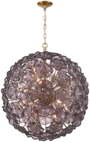 Crystorama Esme 28'' Aged Brass Chandelier