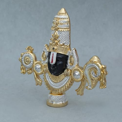 Image of 999 Silver Plated Balaji Idol | 8-Inch Lord Venkateswara Swamy Statue for Sacred Vastu Home Decor | Pooja Room & Mandir Showpiece | Perfect Divine Accent & Gifting Option
