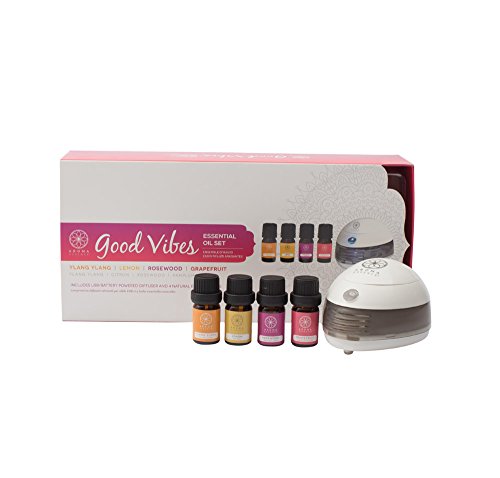 Aroma Essence, Essential Oil Set, Aromatheraphy, Diffusers - Ylang Ylang, Lemon, Rosewood, Grapefruit
