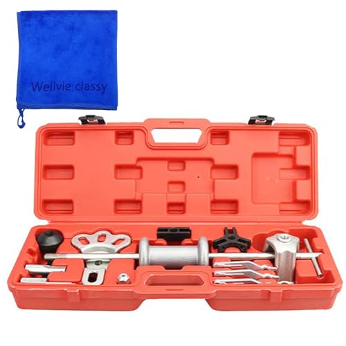 WELLVIE スライドハンマーセット 車用 ベアリングプーラー ハブ交換 叩き出し用 工具セット 整備・修理・メ...
