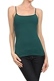 Women Active Basic Built In Inner Bra Spaghetti Cami Adjustable Straps