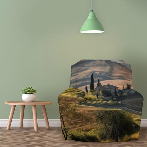 Housse de canapé simple paysage de Toscane en polyester doux matelassé - 6