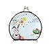 susiyo Vintage Compact & Travel Mirror with Bukle Closure, Easter Rabbit Makeup Mirror Small Portable Foldable Easy to Carry for Women Girls Purses