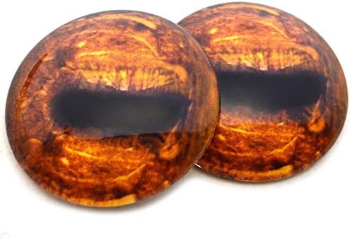 Megan's Beaded Designs Light Brown Amber Horse Glass Eyes Realistic Animal 6mm to 60mm Jewelry Cabochons Art Doll Equine Taxidermy Domed Rocking Horse Restoration (8mm) image 2