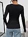 Trendy Queen Womens Long Sleeve T-Shirts Basic Crop Tops 2026 Spring Fashion Outfits Going Out Winter Clothes Black S
