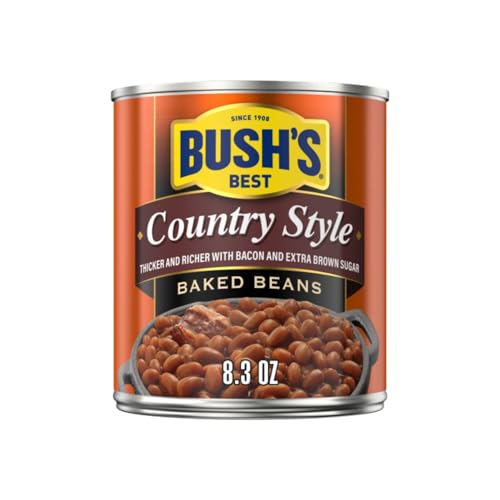 Image of Bush's Best Baked Beans for BBQ, Pantry Staple, Ready-to-Serve - Country Style, Original & Homestyle, 8.3 oz Each (Variety Pack)