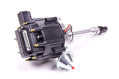 Image of Proform 66941BK Vacuum Advance HEI Racing Distributor with Steel Gear and Black Cap for Chevy V8