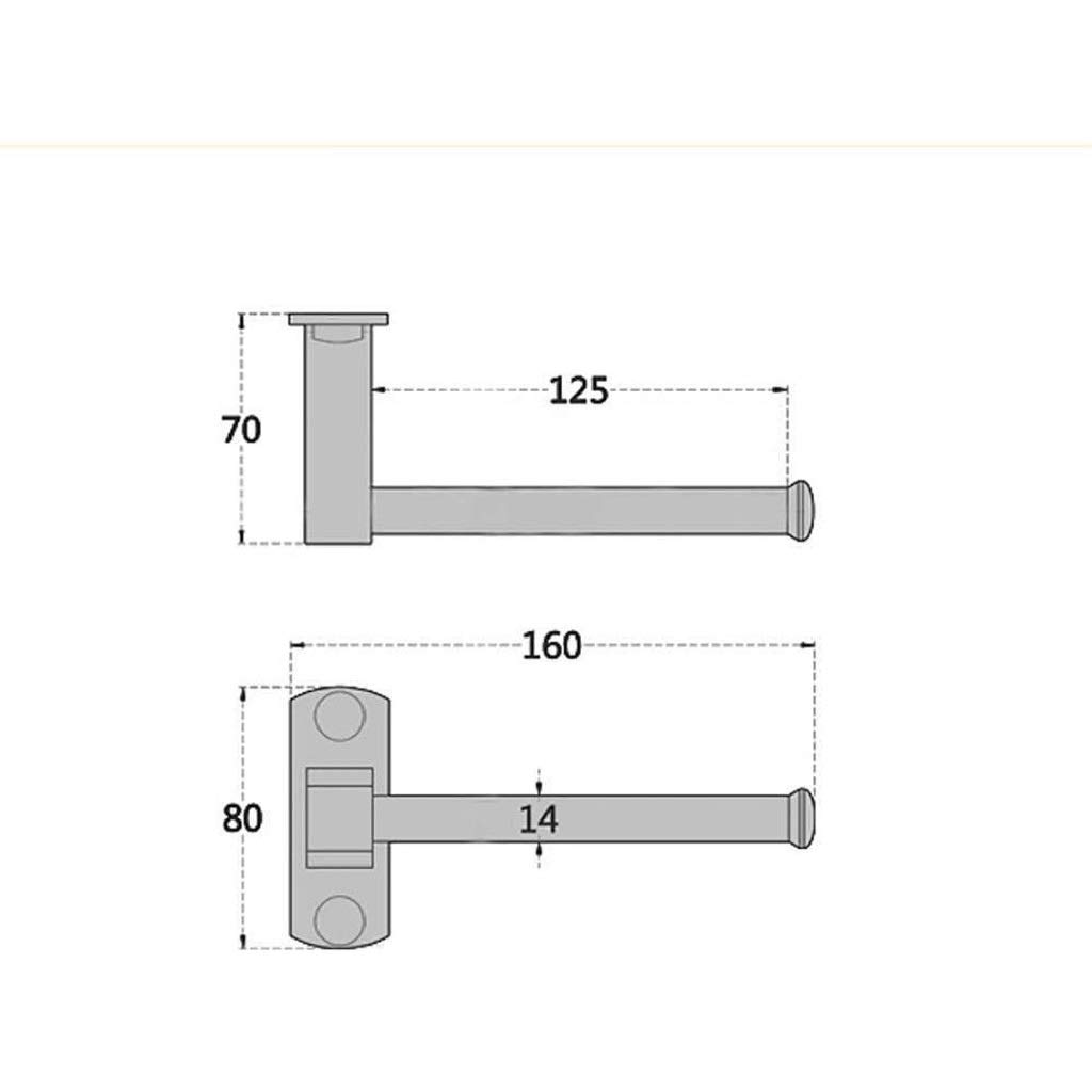 Metallo Carta igienica Holder- Nero Supporto di Carta igienica con Montaggio a Parete in Acciaio Inox Bagno Rust Proof igienici Supporto del Tessuto