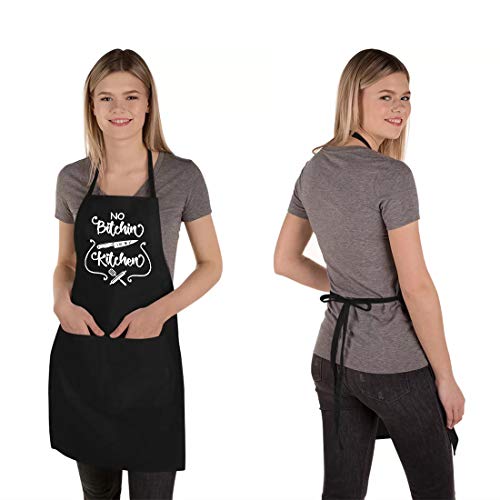Saukore Funny Aprons for Women Cute Kitchen Aprons for Cooking Baking Birthday Christmas Apron Gifts for Mom Wife