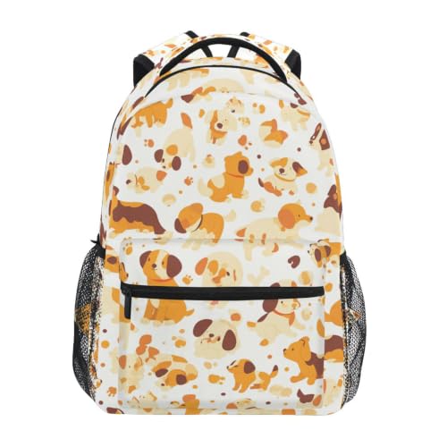 Sac scolaire chiots bruns pour ados résolvant le mal de dos et le désordre