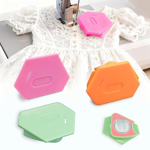 Bitone Lot de 3 Guides de Couture Magnétiques Multifonctionnels, Accessoires de Couture avec Échelle Précise，Guide Universel Compatible avec Toutes les Machines à Coudre (3)