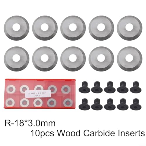 10 Piezas Insertos de Carburo Sólido Redondos 18x3mm Ángulo 30° miniatura 3