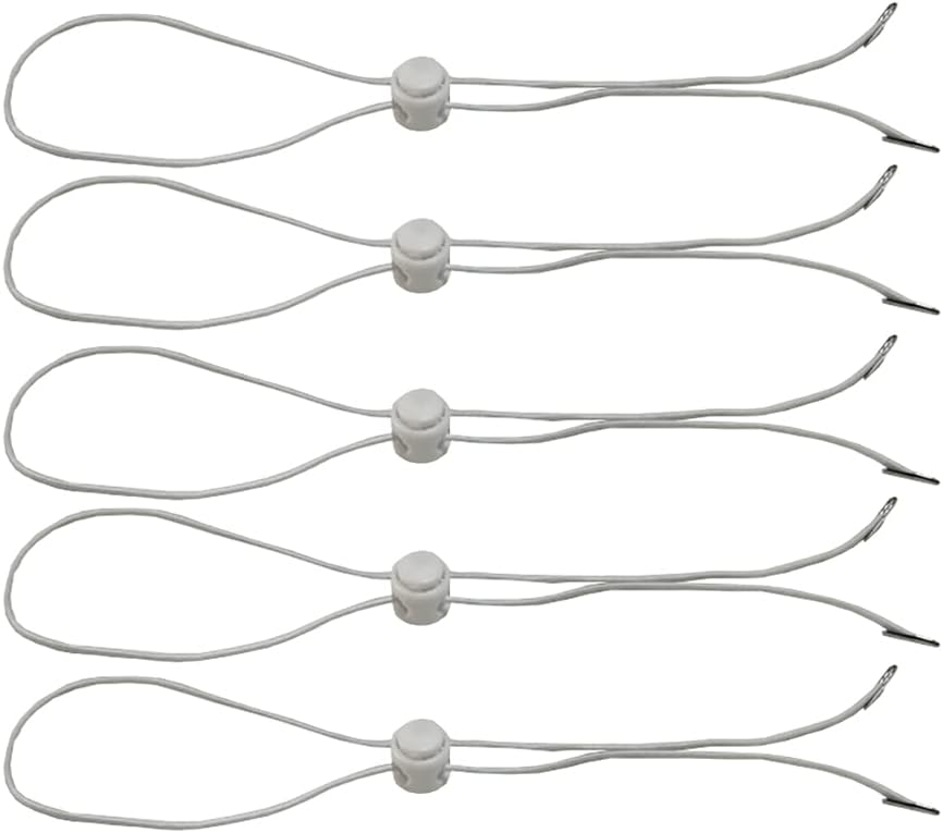 5 Pcs Flexible Removable Hat Chin Cord Strap Windproof Cap Strap Clips Adjustable Cord Fastener for Golfing Fishing
