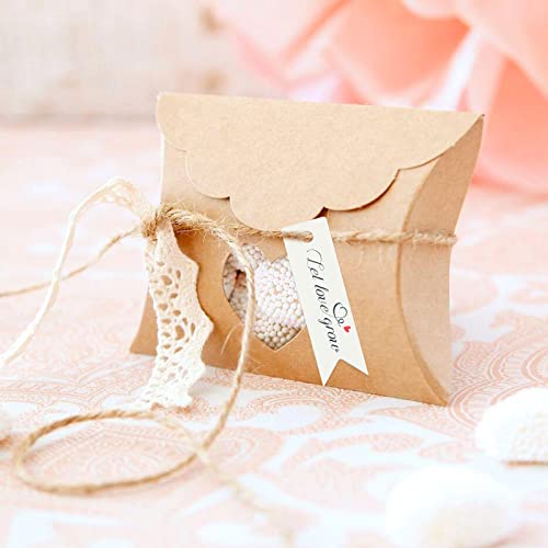 100Pcs Let Love Grow Gift Tags With Jute Twine,Paper Hang Tags For Weddings, Bridal Showers, Birthdays, Parties, Baby Showers, Wedding Favors Or Special Events (Gold) #TOP3