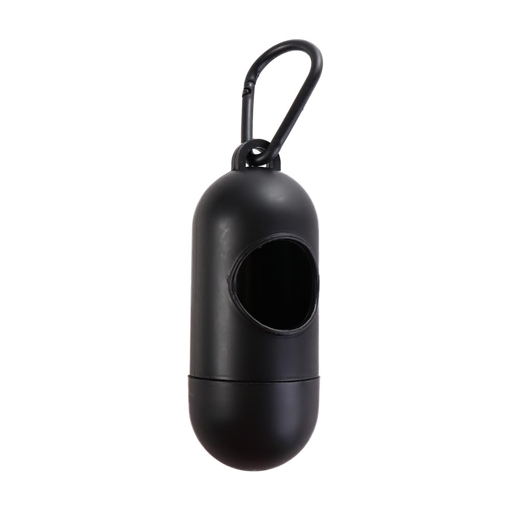 Dog Waste Bag Dispenser, Dog Poo Bag Holder with Leash Clip Attaches to Dog Leash, Dog Poop Pickup Bags Holder, Pet Supplies(black)