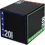 OLIXIS 3-in-1 Plyo Jumping Exercise Box Home Gym Workout Trainer, Non-Slip Multi-Use Cushioned Plyometric Jump Box for Conditioning, Strength Training