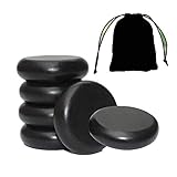 4 Volcanic Stone Massage Stones - for spa Family spa Including Velvet Bag - Perfect for Relieving...