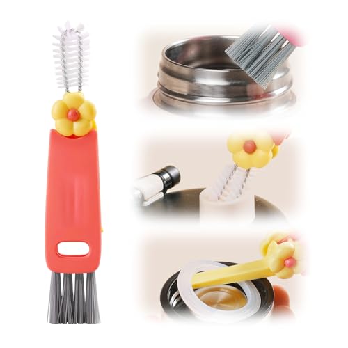 Image of Upgraded 3 in 1 Cup Lid Cleaning Brush, 2024 New Multifunctional Lid Cleaner Brush, Portable Crevice Cleaning Brush Set for Baby Bottle Gap Tight Spaces