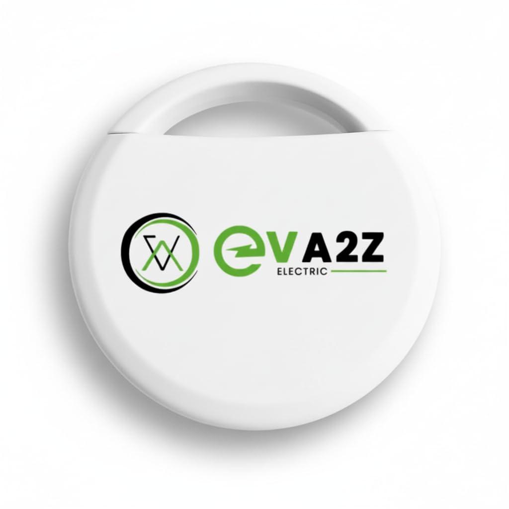 eva2z gps tracker tag for android | bluetooth 5.0 | find my network item finder | no sim needed | worldwide tracking for keys, wallets, luggage, pets, gadgets | white color