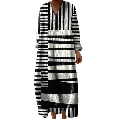 Bekleidung Damen, Blusenkleid Damen Lang, Strandkleid Lang Maxikleider...