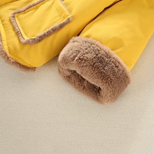 Toddler Baby Boys Girls Fleece Jackets, Thickened Warm Cotton Baby Winter Coats Hooded Outwear