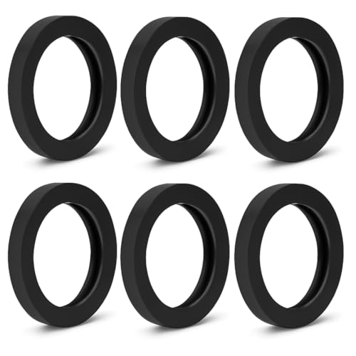 Mr. Yellow Cap 6pcs Universal Gas Can Spout Gaskets - Gas Can Gaskets For 5 Gallon Plastic Gas Cans, O-Ring, Gas Rubber Fuel Can Seals Replacement Compatible with Wedco, Scepter, Midwest & More