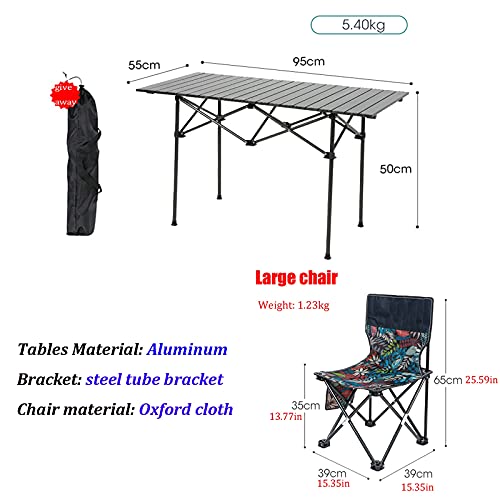 Table de camping pliante ensemble table chaises extérieur 95cm