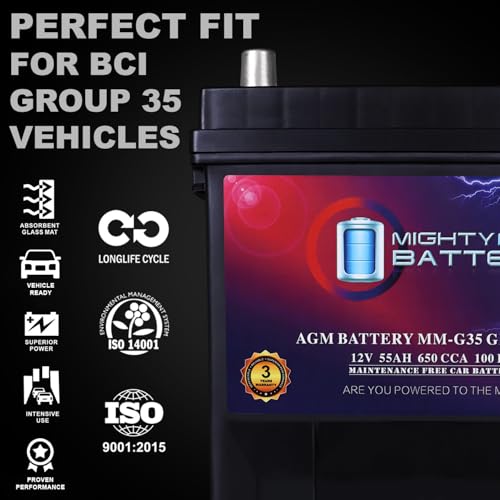 Mighty Max MM-G35 Group 35 AGM Battery — 12V 55Ah, 650 CCA - Image 6