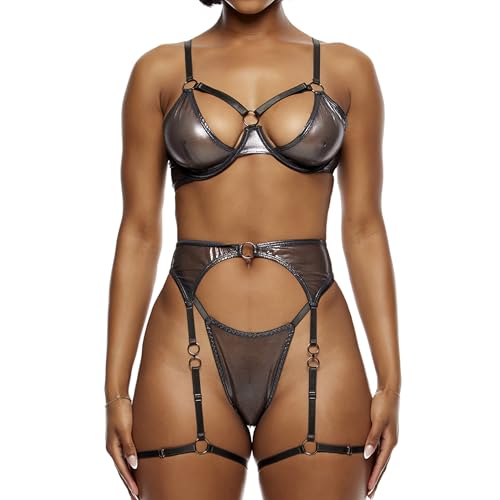 Soutien-gorge et porte-jarretelles métalliques Forplay pour pimenter vos nuits de Saint-Valentin